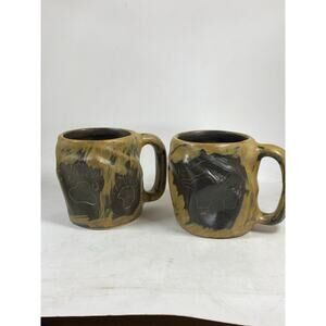 Mara Stoneware Bear and Paw Prints Mug Set 20oz